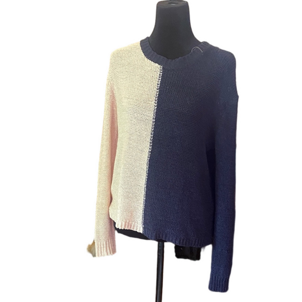 Two-Tone Pink and Blue Women's Sweater
